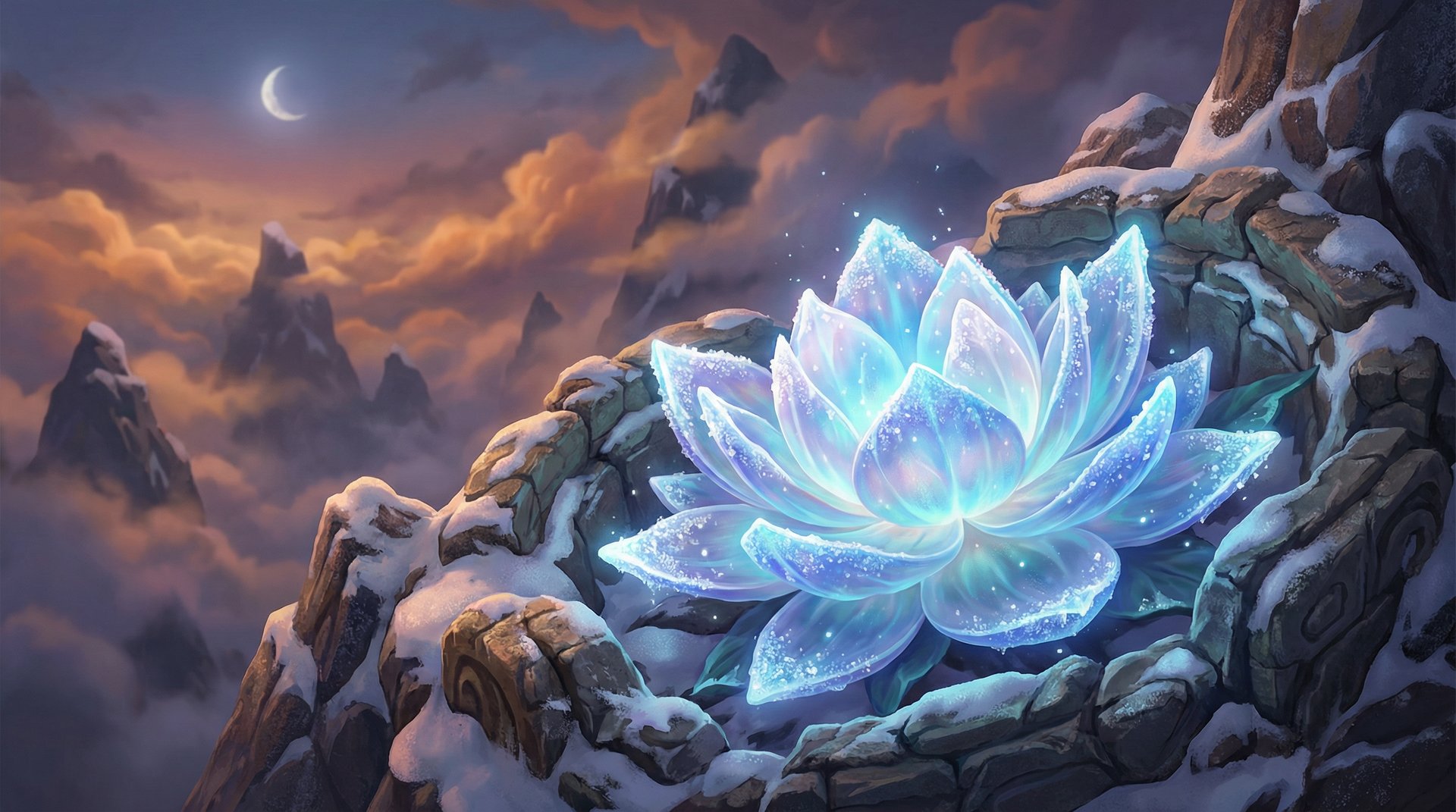 四爱雪莲花生长全记录植物视频